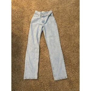 Abercrombie & Fitch Curve Love Ultra High Rise 90s Straight Jeans 25/0 Regular
